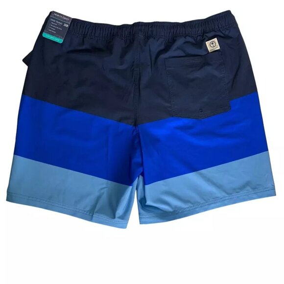 Trinity Coast Colorblock Swim Trunks B&T Size 2XB Blue Combo 3 Pockets UPF 40+ - Picture 4 of 7